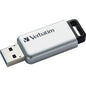Verbatim 64GB Store'n' Go Secure Pro USB 3.0 Flash Drive with AES 256 Hardware Encryption - Silver - 64 GB - USB 3.0 - 256-bit AES - Lifetime Warranty - 1 Each - TAA Compliant - PuriLite