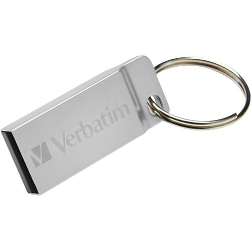 Verbatim 16GB Metal Executive USB Flash Drive - Silver - 16 GB - USB 2.0 - Silver - Lifetime Warranty - 1 Each - TAA Compliant - PuriLite