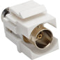 Tripp Lite BNC All-in-One Keystone/Panel Mount Coupler (F/F), 75 Ohms - 1 x BNC Female Audio/Video - 1 x BNC Female Audio/Video - Nickel Connector - Gold Contact - White