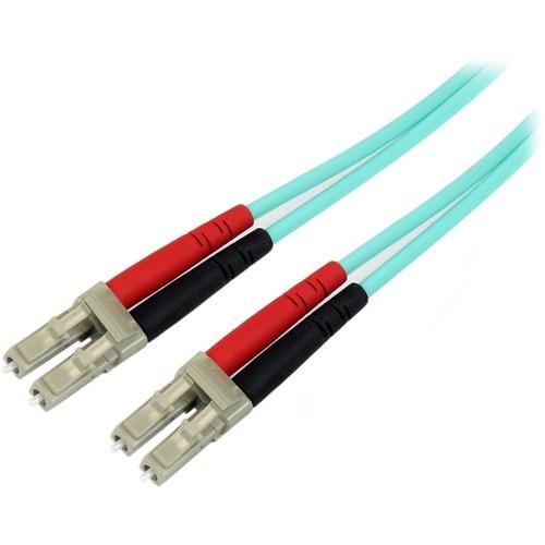 StarTech.com 10m Fiber Optic Cable - 10 Gb Aqua - Multimode Duplex 50/125 - LSZH - LC/LC - OM3 - LC to LC Fiber Patch Cable - Deliver fast, reliable, data transfers, safely over high end networking equipment - Fiber Optic Patch Cord - Multimode Fiber Opt