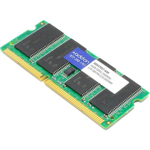 Add-On Computer AddOn 16GB DDR4 SDRAM Memory Module - 16 GB (1 x 16GB) DDR4 SDRAM - 2133 MHz - CL15 - 1.20 V - TAA Compliant - ECC - Unbuffered - 260-pin - SoDIMM - Lifetime Warranty