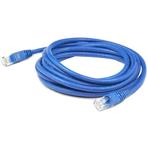 Add-On Computer AddOn 100ft blue Molded Snagless CAT6A Patch Cable - 100 ft Category 6a Network Cable for Network Device - First End: 1 x RJ-45 Male Network - Second End: 1 x RJ-45 Male Network - Patch Cable - Gold Plated Contact - Blue