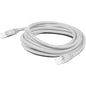 Add-On Computer AddOn 150ft RJ-45 (Male) to RJ-45 (Male) White Cat6A UTP PVC Copper Patch Cable - 150 ft Category 6a Network Cable for Patch Panel, Hub, Switch, Media Converter, Router, Network Device - First End: 1 x RJ-45 Male Network - Second End: 1 x