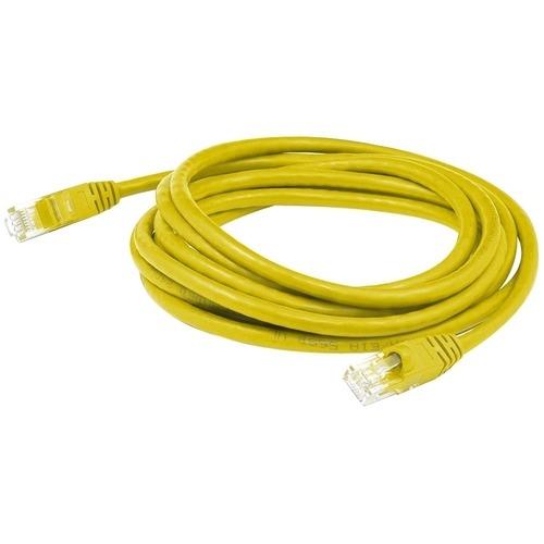 Add-On Computer AddOn Cat.6a Network Patch Cable - 11.8" Category 6a Network Cable for Network Device - First End: 1 x RJ-45 Male Network - Second End: 1 x RJ-45 Male Network - Patch Cable - 24 AWG - Yellow