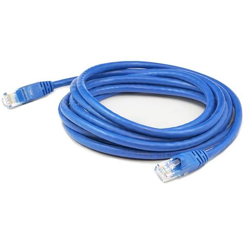 Add-On Computer AddOn 7ft RJ-45 (Male) to RJ-45 (Male) Straight Blue Cat6A UTP PVC Copper Patch Cable - 7 ft Category 6a Network Cable for Network Device - First End: 1 x RJ-45 Male Network - Second End: 1 x RJ-45 Male Network - Patch Cable - 24 AWG - Bl