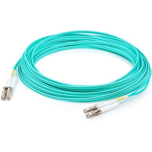 Add-On Computer AddOn 25m Laser-Optimized Multi-Mode fiber (LOMM) Duplex LC/LC OM3 Aqua Patch Cable - 82 ft Fiber Optic Network Cable for Network Device - First End: 2 x LC Male Network - Second End: 2 x LC Male Network - Patch Cable - Aqua