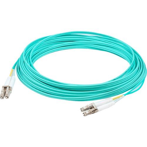 Add-On Computer AddOn Fiber Optic Duplex Network Cable - 246.1 ft Fiber Optic Network Cable for Network Device - First End: 2 x LC Male Network - Second End: 2 x LC Male Network - Patch Cable - 50/125 Âµm - Aqua - 1