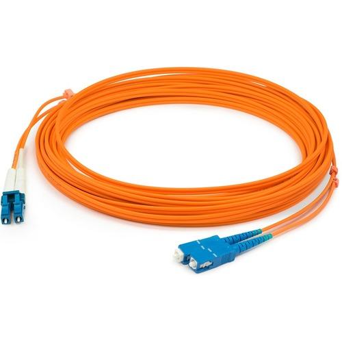 Add-On Computer AddOn 1m Multi-Mode fiber (MMF) Duplex SC/LC OM1 Orange Patch Cable - Fiber Optic for Network Device - 1m - 2 x LC Male Network - 2 x SC Male Network - Orange