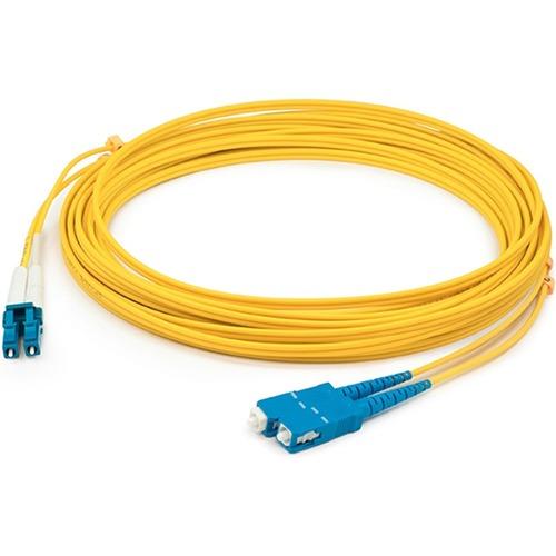 Add-On Computer AddOn 8m SMF 9/125 Duplex SC/LC OS1 Yellow OFNR (Riser Rated) Patch Cable - 26.2 ft Fiber Optic Network Cable for Network Device, Patch Panel, Media Converter, Router, Hub, Switch - First End: 2 x SC - Second End: 2 x LC - Patch Cable - Y