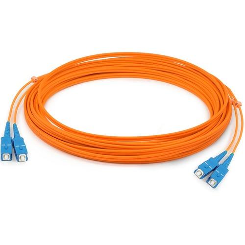 Add-On Computer AddOn 2m Multi-Mode fiber (MMF) Duplex SC/SC OM1 Orange Patch Cable - 6.6 ft Fiber Optic Network Cable for Network Device - First End: 2 x SC Male Network - Second End: 2 x SC Male Network - Patch Cable - Orange