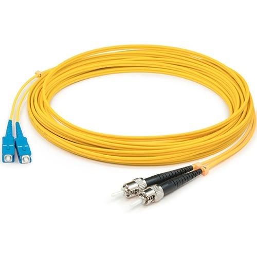 Add-On Computer AddOn 10m Single-Mode fiber (SMF) Duplex ST/SC OS1 Yellow Patch Cable - Fiber Optic for Network Device - 10m - 2 x ST Male Network - 2 x SC Male Network - Yellow