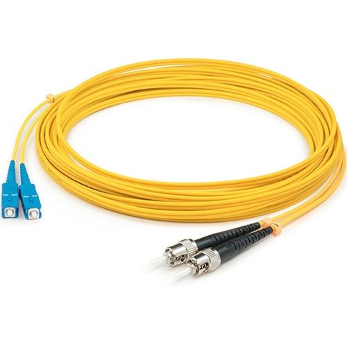 Add-On Computer AddOn Fiber Optic Duplex Network Cable - 49.2 ft Fiber Optic Network Cable for Network Device - First End: 2 x SC Male Network - Second End: 2 x ST Male Network