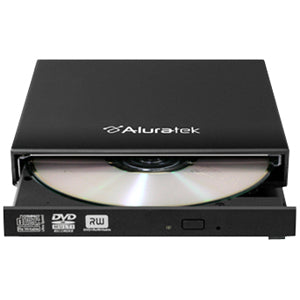 Aluratek AEOD100F 8x DVD - Double-layer - DVD-RAM/Â±R/Â±RW - 8x 8x (DVD) - 24x 24x (CD) - USB - External