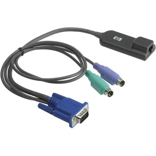 HPE KVM Console USB 2.0 Virtual Media CAC Interface Adapter - KVM Cable for KVM Console, Server, Video Device - First End: 1 x HD-15 Male VGA - Second End: 1 x RJ-45 Female Network, Second End: 1 x Type A Male USB - 1