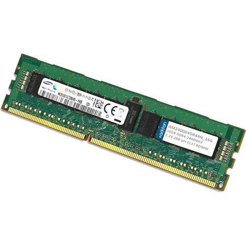 Add-On Computer AddOn 16GB DDR4 SDRAM Memory Module - 16 GB (1 x 16GB) - DDR4-2400/PC4-19200 DDR4 SDRAM - 2400 MHz - CL17 - 1.20 V - ECC - 288-pin - DIMM - Lifetime Warranty