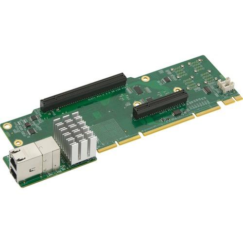 Super Micro Supermicro 2U Ultra Riser with 2-port 10Gbase-T & 4 NVMe Ports - 2 x PCI Express 3.0 x8, PCI Express 3.0 x16 - 2U Chasis