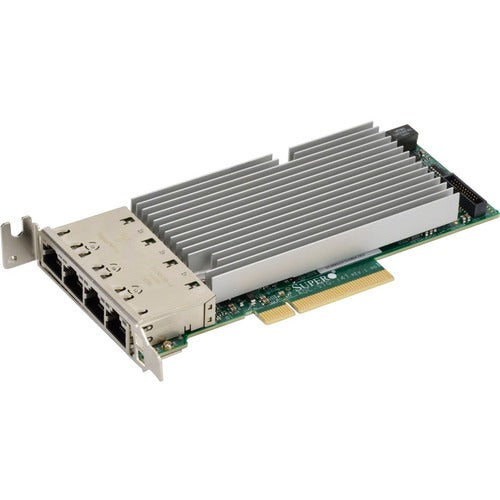 Super Micro Supermicro 10Gigabit Ethernet Card - PCI Express 3.0 x8 - 4 Port(s) - 4 - Twisted Pair - 10GBase-T - PuriLite