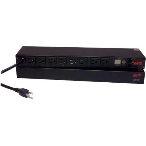 Schneider Electric APC by Schneider Electric Rack PDU, Switched, 1U, 15A, 100/120V, (8)5-15 - Switched - NEMA 5-15P - 8 x NEMA 5-15R - 120 V AC - 1.44 kW - 1U - Horizontal - Rack-mountable