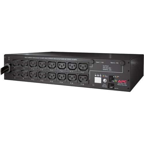Schneider Electric APC by Schneider Electric Rack PDU, Switched, 2U, 30A, 208V, (16)C13 - Switched - NEMA L6-30P - 16 x IEC 60320 C13 - 230 V AC - 2U - Rack-mountable