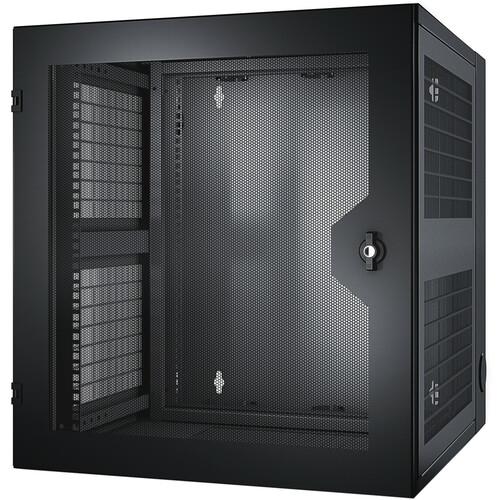 Schneider Electric NetShelter WX 13U w/Threaded Hole Vertical Mounting Rail Vented Front Door Black - For Networking, Airflow System - 13U Rack Height x 19" (482.60 mm) Rack Width - Wall Mountable - Black - Steel - 90.91 kg Static/Stationary Weight Capac