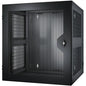 Schneider Electric NetShelter WX 13U w/Threaded Hole Vertical Mounting Rail Vented Front Door Black - For Networking, Airflow System - 13U Rack Height x 19" (482.60 mm) Rack Width - Wall Mountable - Black - Steel - 90.91 kg Static/Stationary Weight Capac