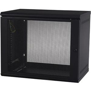 Schneider Electric APC by Schneider Electric NetShelter WX 9U Wall Mount Cabinet - For Networking, Airflow System - 9U Rack Height x 19" (482.60 mm) Rack Width x 12.95" (329 mm) Rack Depth - Wall Mountable - Black - 90.91 kg Static/Stationary Weight Capa