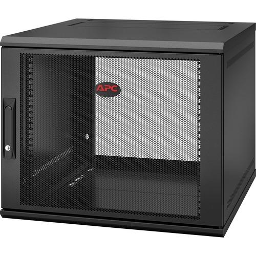 Schneider Electric APC by Schneider Electric NetShelter WX 9U Single Hinged Wall-Mount Enclosure 600mm Deep - For Networking, Airflow System - 9U Rack Height x 19" (482.60 mm) Rack Width x 20.79" (528 mm) Rack Depth - Wall Mountable - Black - 90.91 kg St