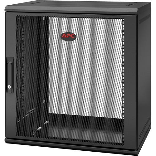 Schneider Electric APC by Schneider Electric NetShelter WX 12U Single Hinged Wall-mount Enclosure 400mm Deep - For Networking, Airflow System - 12U Rack Height x 19" (482.60 mm) Rack Width x 12.95" (329 mm) Rack Depth - Wall Mountable - Black - 90.91 kg