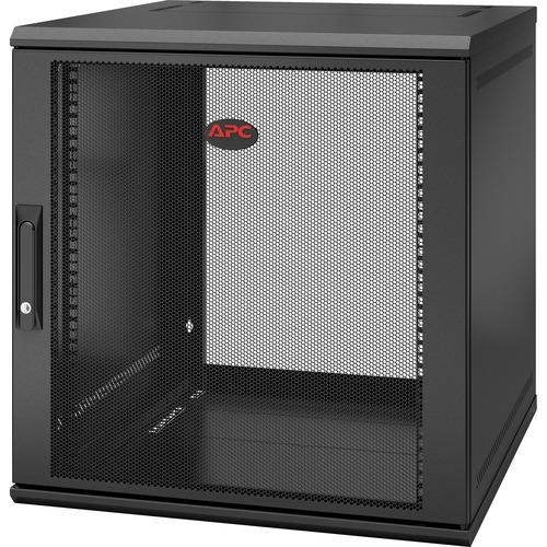 Schneider Electric APC by Schneider Electric NetShelter WX 12U Single Hinged Wall-mount Enclosure 600mm Deep - For Networking, Airflow System - 12U Rack Height x 19" (482.60 mm) Rack Width x 20.79" (528 mm) Rack Depth - Wall Mountable - Black - 90.91 kg