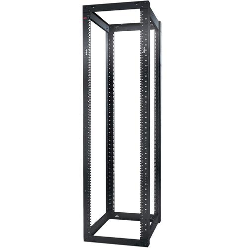 Schneider Electric NetShelter 4 Post Open Frame Rack 44U Square Holes - For Networking - 44U Rack Height x 19" (482.60 mm) Rack Width - Floor Standing - Black - 909.09 kg Static/Stationary Weight Capacity