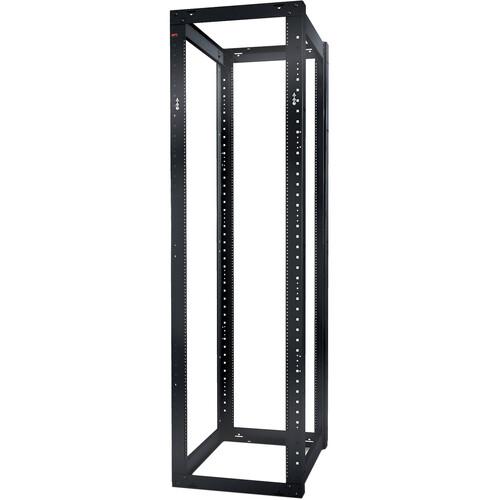 Schneider Electric NetShelter 4 Post Open Frame Rack 44U #12-24 Threaded Holes - For Networking - 44U Rack Height x 19" (482.60 mm) Rack Width - Floor Standing - Black - 909.09 kg Static/Stationary Weight Capacity