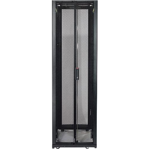 Schneider Electric APC by Schneider Electric NetShelter SX AR3107TAA Rack Cabinet - For Storage, Server - 48U Rack Height x 19" (482.60 mm) Rack Width x 36.02" (915 mm) Rack Depth - Floor Standing - Black, Black - 1020.58 kg Dynamic/Rolling Weight Capaci