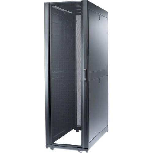 Schneider Electric Rack Cabinet - For Server - 42U Rack Height x 19" (482.60 mm) Rack Width - Floor Standing - Black - 1022.73 kg Dynamic/Rolling Weight Capacity - 1363.64 kg Static/Stationary Weight Capacity