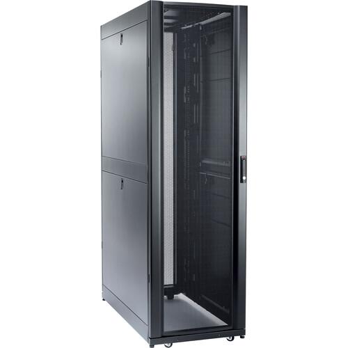 Schneider Electric NetShelter SX 48U 600mm Wide x 1200mm Deep Enclosure - For Server - 48U Rack Height x 19" (482.60 mm) Rack Width - Floor Standing - Black - 1022.73 kg Dynamic/Rolling Weight Capacity - 1363.64 kg Static/Stationary Weight Capacity