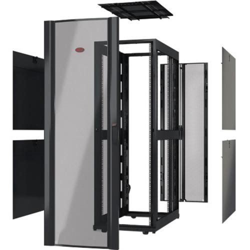 Schneider Electric APC by Schneider Electric NetShelter SX AR3307X617 Rack Cabinet - For Server - 48U Rack Height x 19" (482.60 mm) Rack Width x 41.73" (1059.94 mm) Rack Depth - Black - 1020.58 kg Dynamic/Rolling Weight Capacity - 1360.78 kg Static/Stati