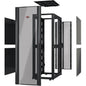 Schneider Electric APC by Schneider Electric NetShelter SX AR3357X617 Rack Cabinet - For Blade Server, Converged Infrastructure - 48U Rack Height x 19" (482.60 mm) Rack Width x 41.26" (1048 mm) Rack Depth - Black - Steel - 1020.58 kg Dynamic/Rolling Weig