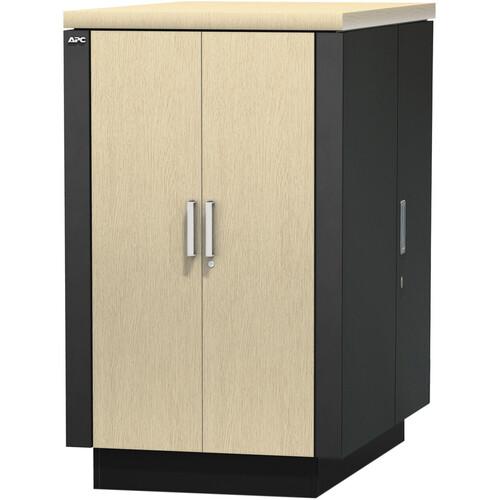 Schneider Electric NetShelter CX 24U Secure Soundproof Server Room in a Box Enclosure - For Server, Storage, Converged Infrastructure - 24U Rack Height x 19" (482.60 mm) Rack Width - Floor Standing - Gray, Oak - 454.55 kg Static/Stationary Weight Capacity