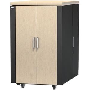 Schneider Electric APC by Schneider Electric NetShelter CX AR4024SP Rack Cabinet - For Server, Storage, Converged Infrastructure - 24U Rack Height x 19" (482.60 mm) Rack Width x 33.94" (862 mm) Rack Depth - Gray, Oak