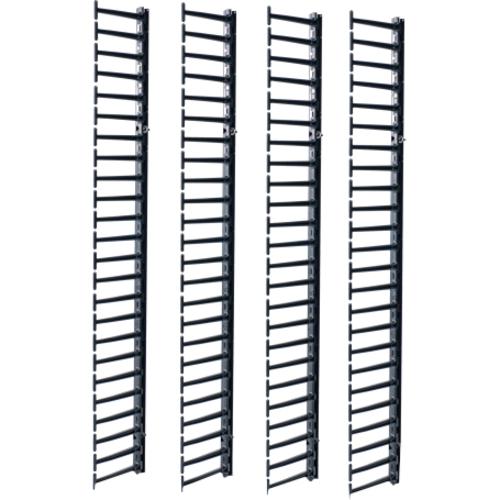 Schneider Electric APC by Schneider Electric Vertical Cable Manager for NetShelter SX 48U Networking Enclosure (Qty 4) - Black - 4 Pack - 48U Rack Height