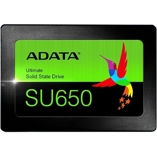 Adata Ultimate SU650 480 GB Solid State Drive - 2.5" Internal - SATA (SATA/600) - Black - 280 TB TBW - 520 MB/s Maximum Read Transfer Rate - 3 Year Warranty