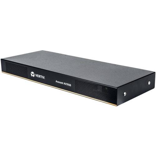 Vertiv AVOCENT AutoView AV3108 KVM Switchbox - 8 Computer(s) - 1 Local User(s) - 1 Remote User(s) - 1680 x 1050 - 1 x Network (RJ-45) - 4 x USB - Rack-mountable - 1U