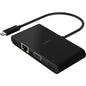 Belkin USB-C Multimedia + Charge Adapter - for Notebook - 100 W - USB Type C - 1 x USB 3.0 - USB Type-C - Network (RJ-45) - HDMI - VGA - Wired