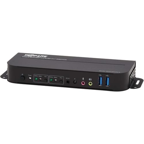 Tripp Lite B005-DPUA2-K 2-Port DisplayPort/USB KVM Switch - 2 Computer(s) - 1 Local User(s) - 4096 x 2160 - 6 x USB - 1 x HDMI - 3 x DisplayPort