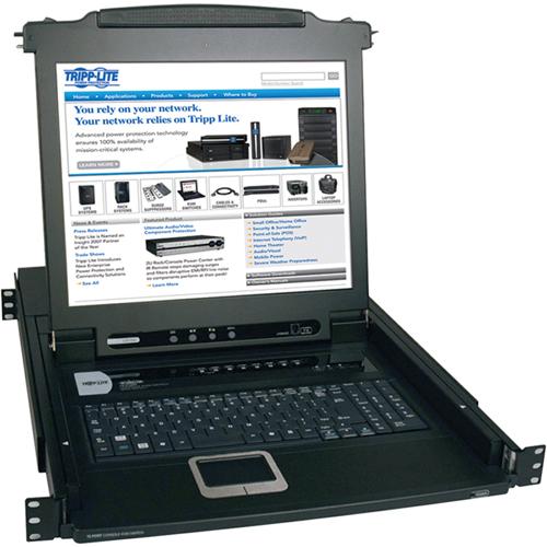 Tripp Lite B020-008-17 8-Port 1U Console KVM Switch - Steel Housing - 8 Computer(s) - 17" LCD - 8 x SPDB-15 Keyboard/Mouse/Video
