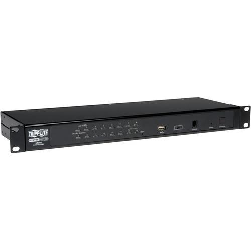Tripp Lite NetDirector 16-Port 1U Rack-Mount IP KVM Switch - 16 Computer(s) - 1 Local User(s) - 1 Remote User(s) - 2048 x 1536 - 1 x Network (RJ-45) - 1 x USB - Rack-mountable - 1U