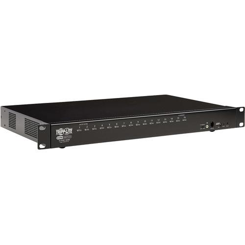 Tripp Lite B024-HU16 16-Port HDMI/USB KVM Switch, 1U - 16 Computer(s) - 4 Local User(s) - 1920 x 1200 - 19 x USB - 17 x HDMI - Rack-mountable, Desktop - 1U - TAA Compliant