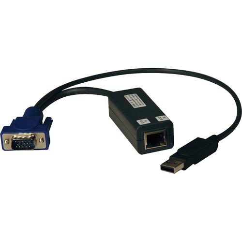 Tripp Lite KVM Switch Accessories - NetCommander USB Server Interface Unit (SIU) - RJ-45/USB/VGA KVM Cable for KVM Switch - First End: 1 x HD-15 Male VGA, First End: 1 x RJ-45 Female Network - Second End: 1 x Type A Male USB - Black - 1