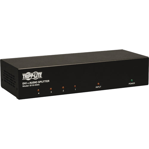 Tripp Lite B116-004A TAA/GSA Compliant DVI Splitter - 1920 x 1200 - WUXGA - 1 x 44 x DVI Out - TAA Compliant