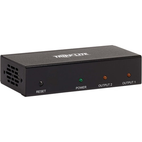 Tripp Lite B118-002-HDR 2-Port HDMI 2.0 Splitter with Multi-Resolution Support - 4096 x 2160 - 15 ft (4572 mm) Maximum Operating Distance - 1 x HDMI In - 2 x HDMI Out - Metal - TAA Compliant