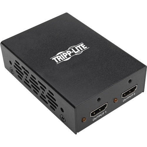 Tripp Lite B118-002-UHD-2 2-Port 4K 3D HDMI Splitter - 3840 Ã— 2160 - 22.97 ft (7000 mm) Maximum Operating Distance - 1 x HDMI In - 2 x HDMI Out - Metal - TAA Compliant